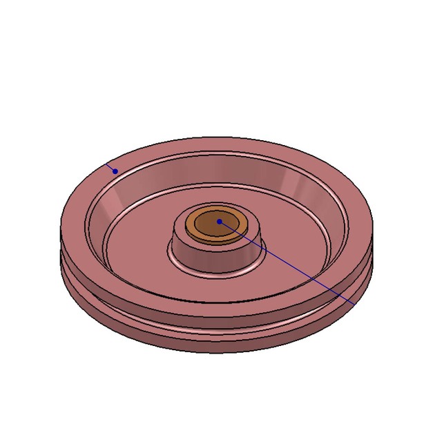 Poulie NUE Baguee Ø 350 Adaptable Curetable référence fournisseur 210043